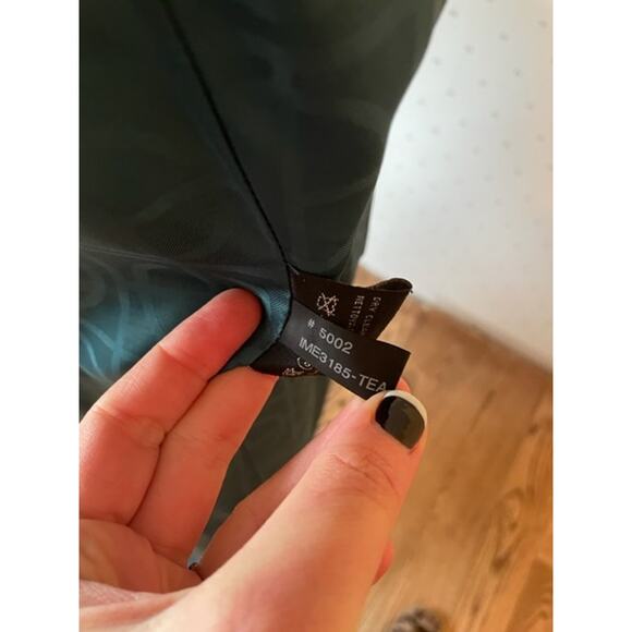 COLE HAAN Turquoise Wool Coat Size 8 - Picture 10 of 11